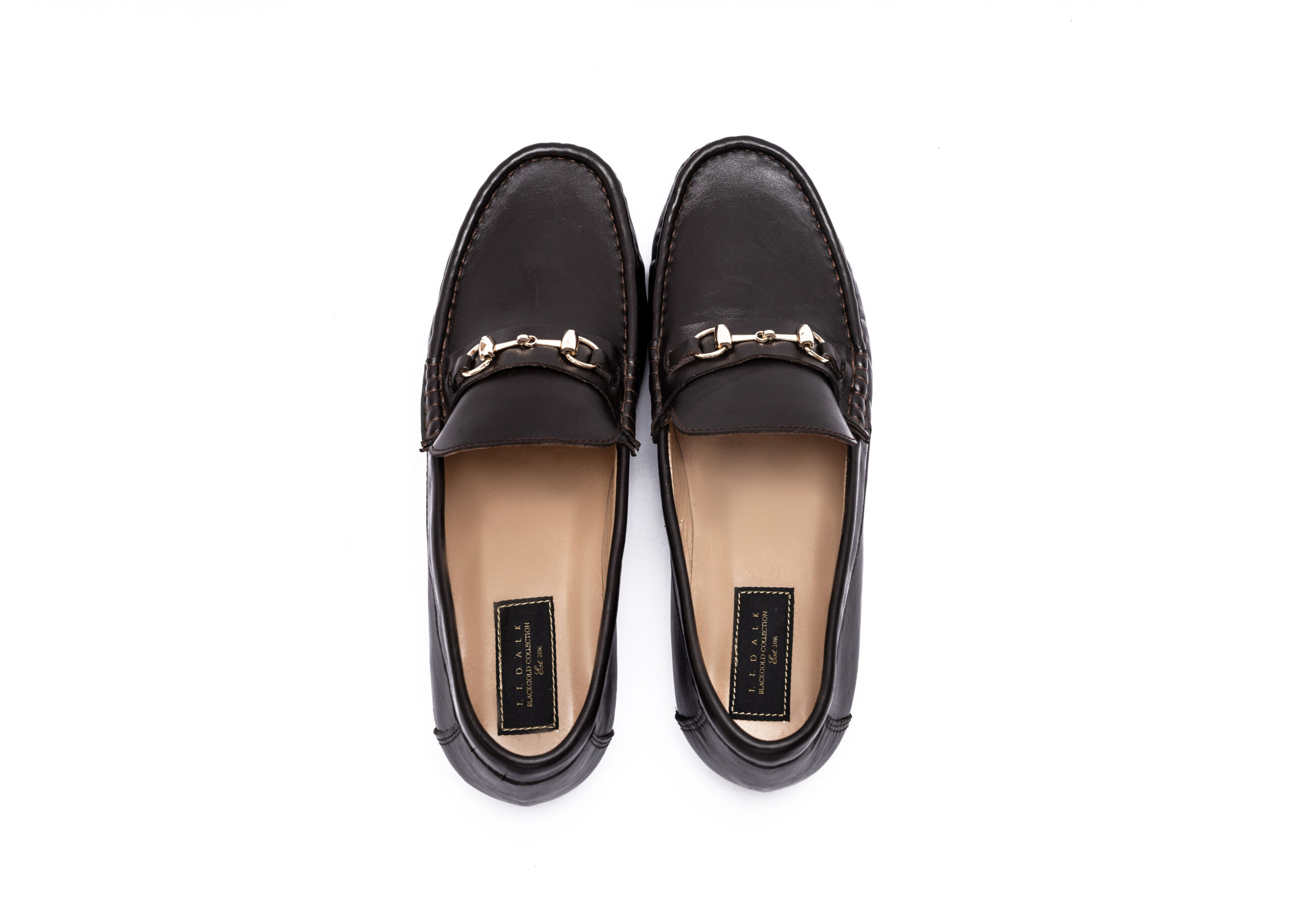 Black smooth leather loafers with horsebit for men - T.T.Dalk Nigeria